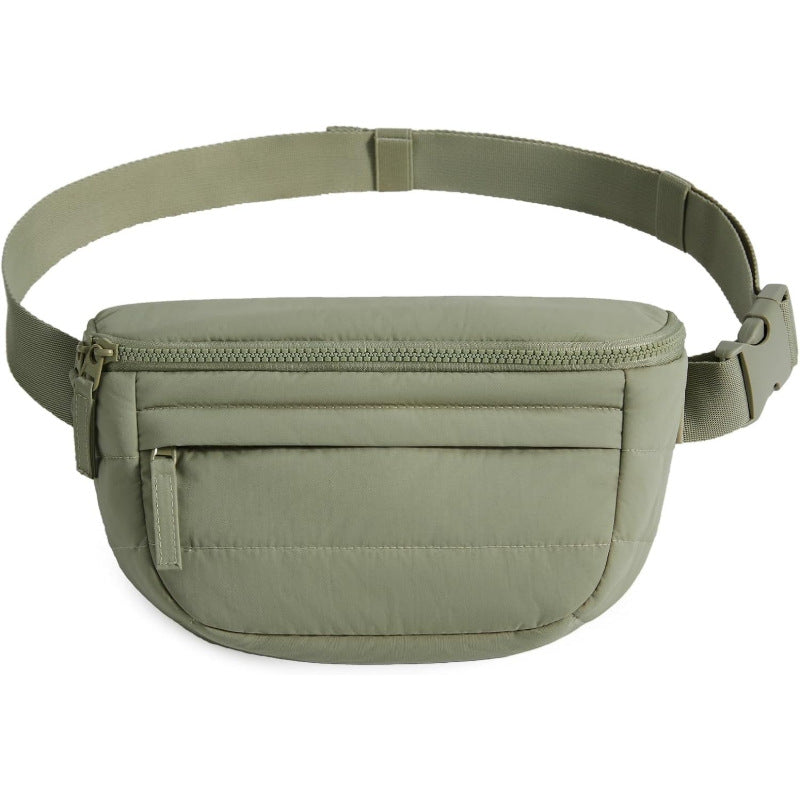 New Quilted down Nylon Multi-Functional Outdoor Sports Practical Creative Chest and Waist Bag