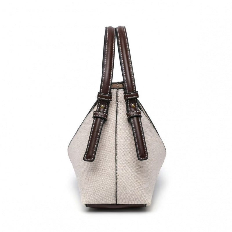 2026 New Fashion Versatile Patchwork Canvas Bag Commuter Underarm Shoulder Crossbody Diamond-Shaped Bag