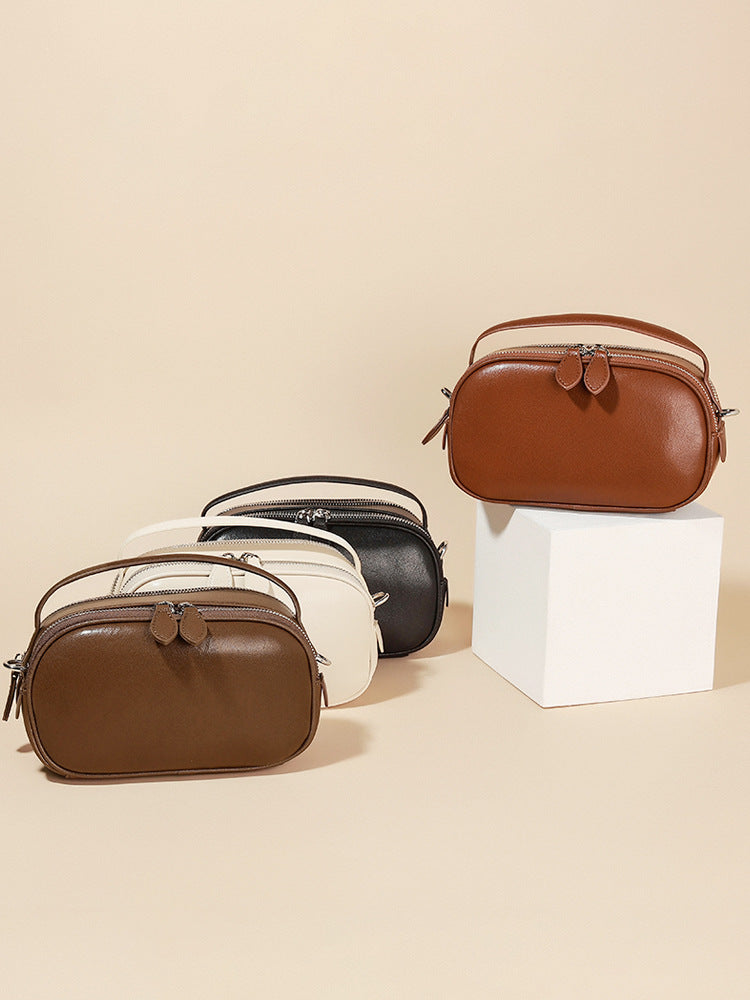 Genuine Leather Mini Mobile Phone Bag, Versatile Casual Crossbody Bag, 2026 New Style, Fashionable and Elegant Cowhide Handbag, Shoulder Bag for Women