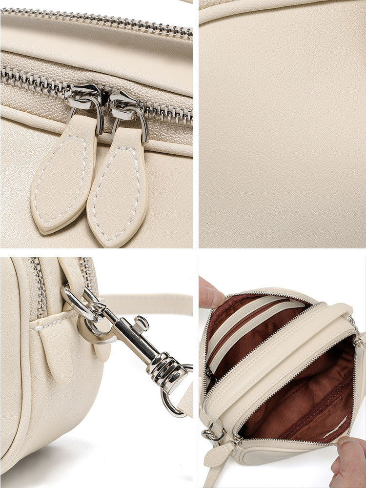 Genuine Leather Mini Mobile Phone Bag, Versatile Casual Crossbody Bag, 2026 New Style, Fashionable and Elegant Cowhide Handbag, Shoulder Bag for Women