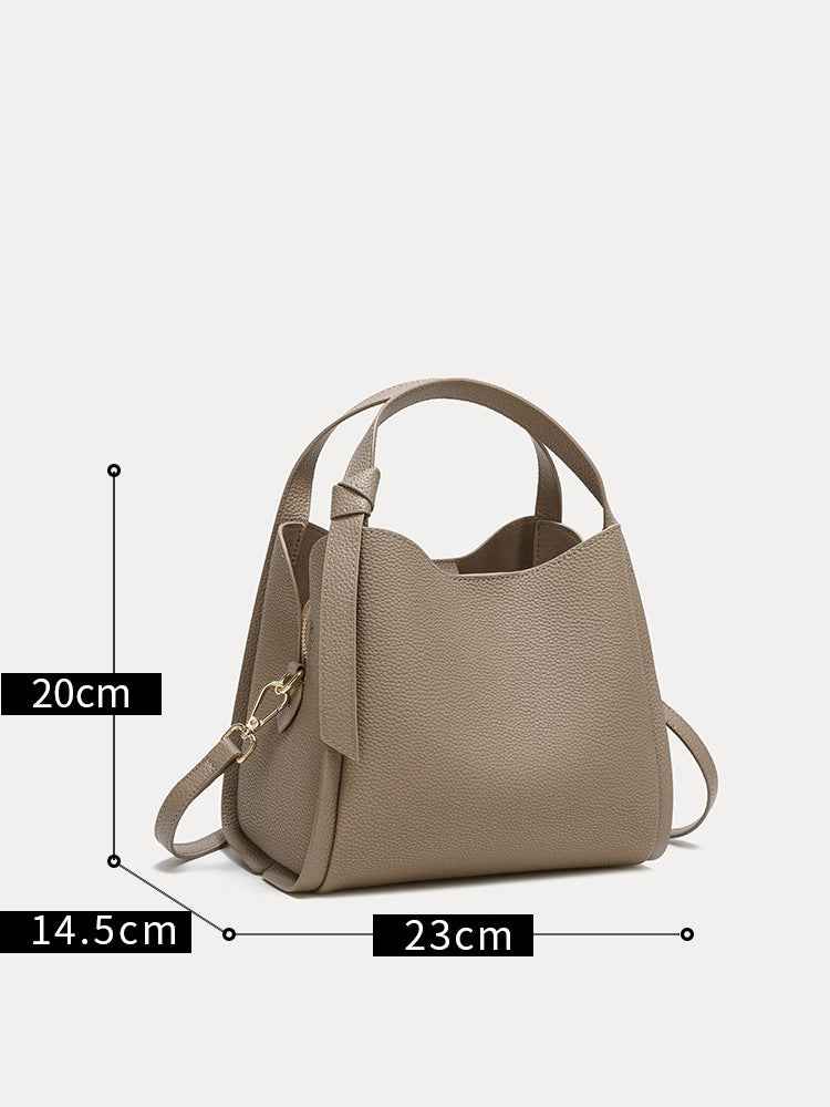 Lankin Women's Cowhide Leather Tote & Crossbody Bag – Large Capacity Commuter Handbag
