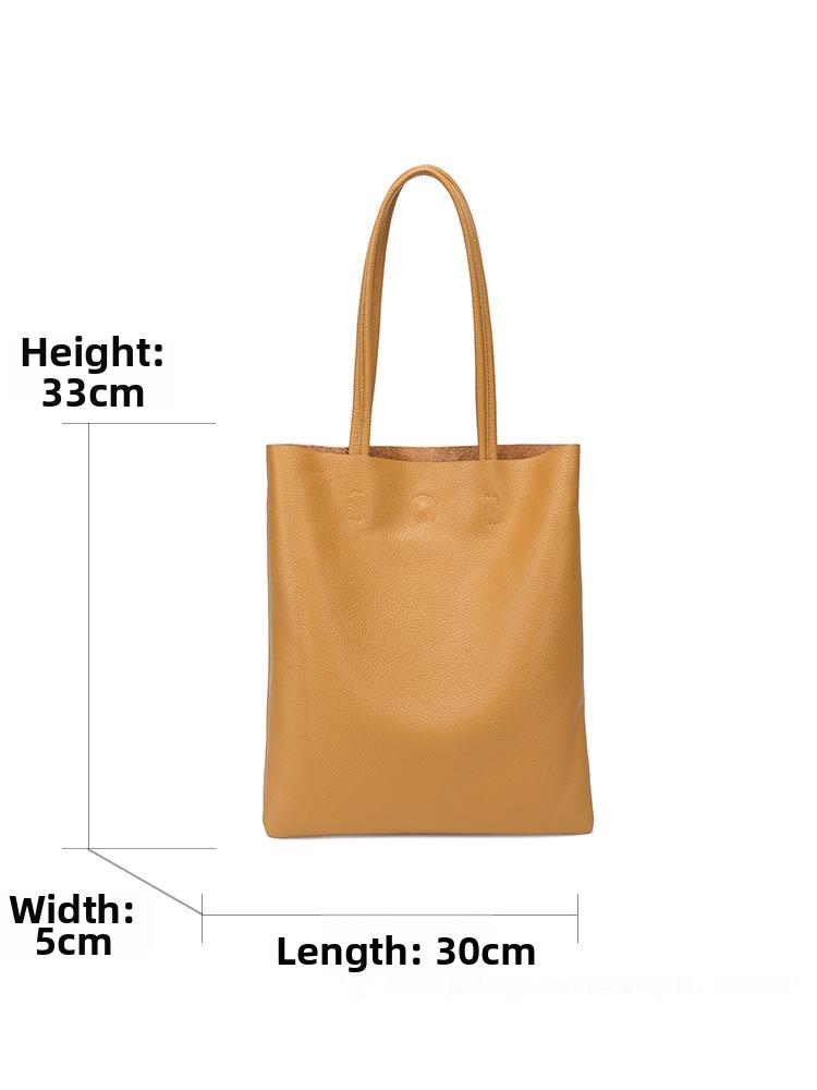 Lankin Women's Genuine Leather Bucket Bag – Versatile Large Capacity Shoulder Tote