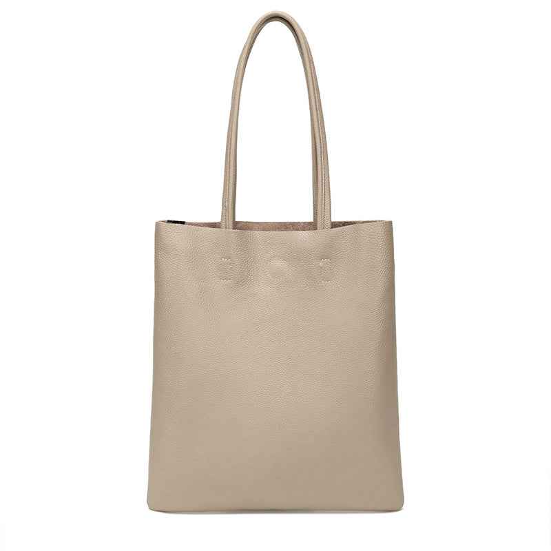Lankin Women's Genuine Leather Bucket Bag – Versatile Large Capacity Shoulder Tote