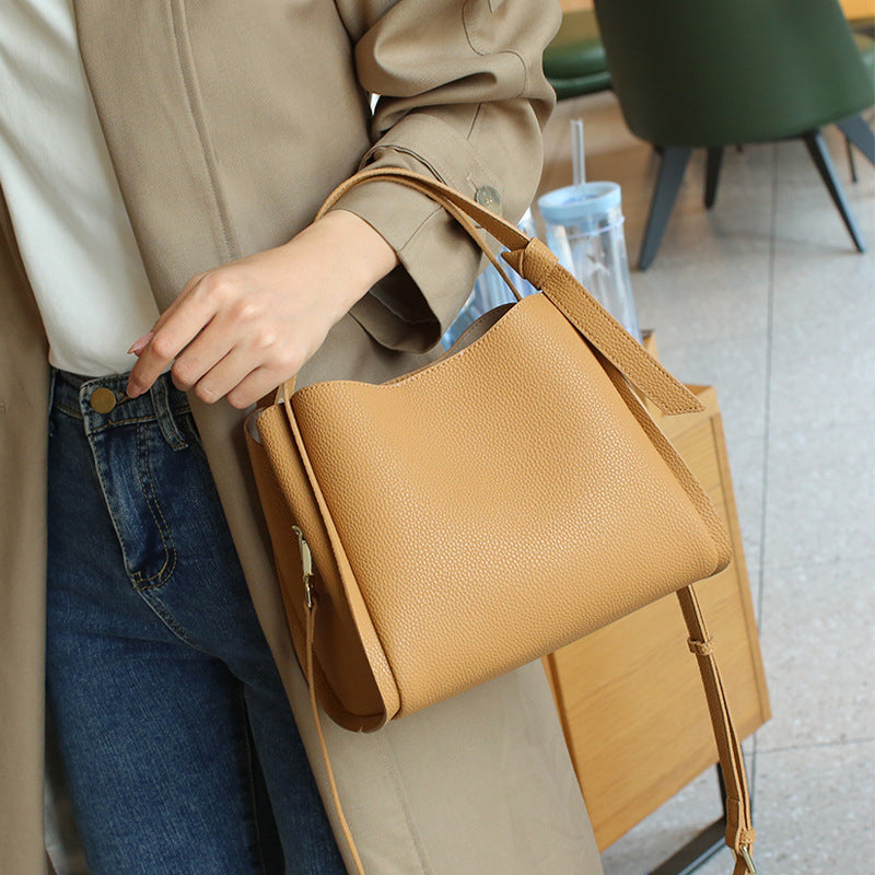 Lankin Women's Cowhide Leather Tote & Crossbody Bag – Large Capacity Commuter Handbag