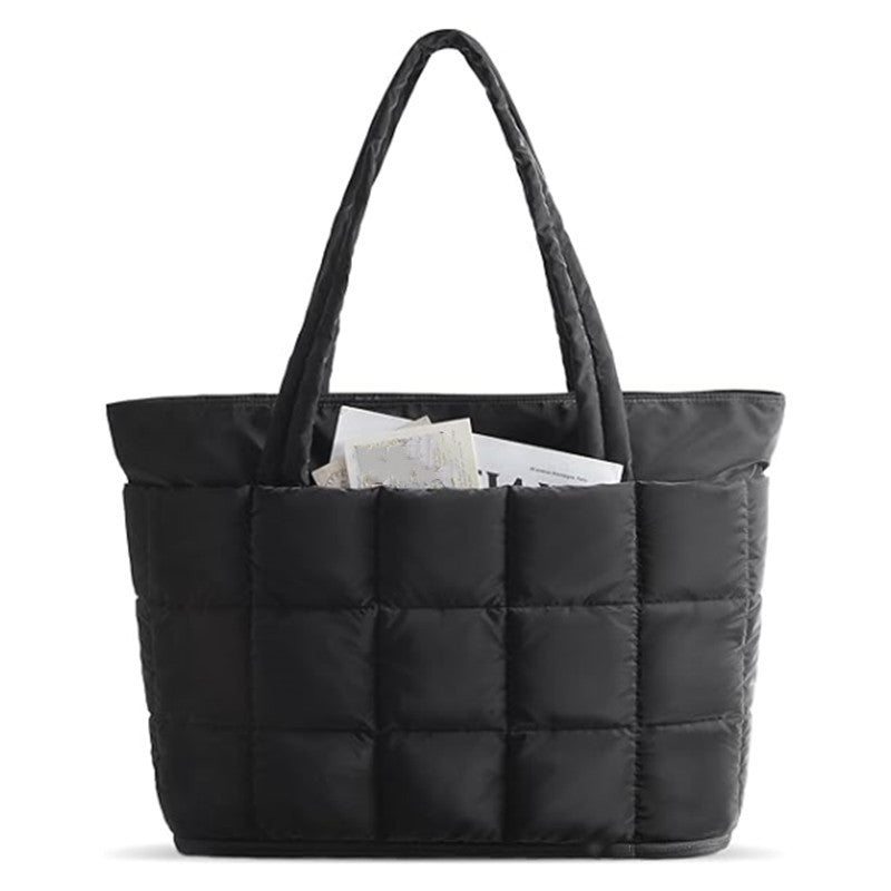 New Large-Capacity Class-Use Tote Fashion Handbag Cross-Border Fluffy Travel Storage Shoulder Bag Storage Bag