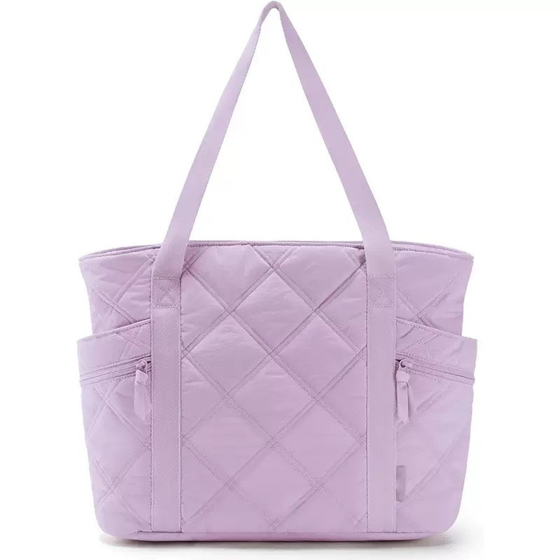 Damen Daunen Leichte Handtasche Große Kapazität Bestickte Umhängetasche Modische Einfache Rhombus Reisetasche Krankenschwester Tragetasche Crossbody