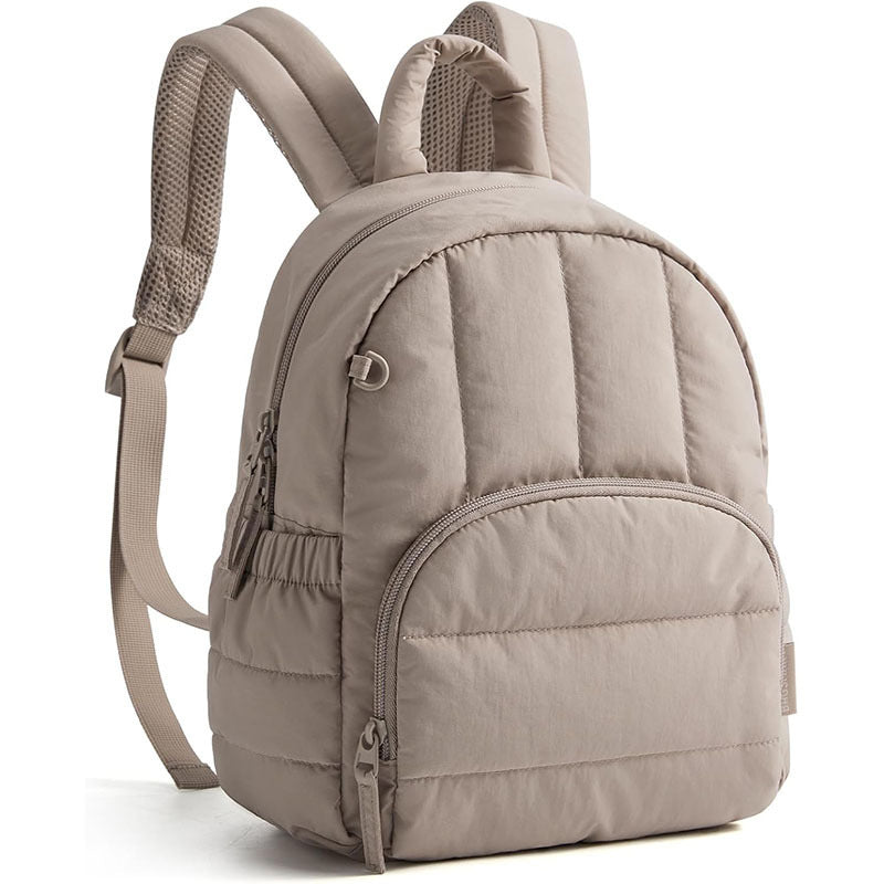 Lightweight Waterproof Nylon Quilted down Casual Mini Women's Backpack