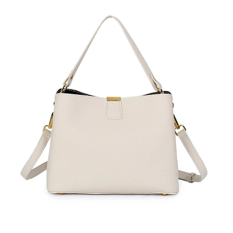 Cross-border Bag Women's 2025 New Genuine Leather Women's Bag Fashion All-match Shoulder Bag High-end Niche Design Crossbody Bag