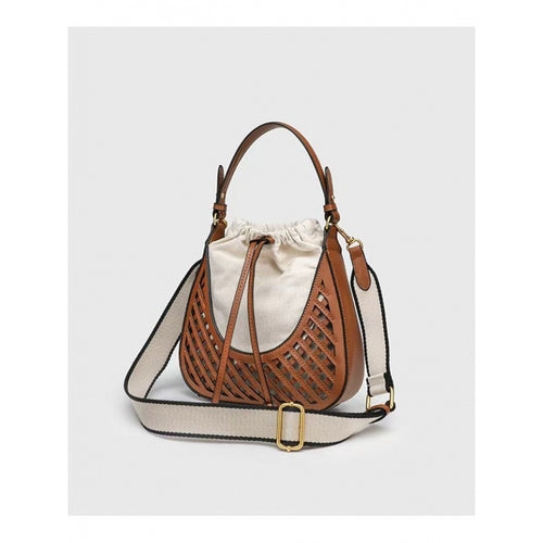 2026 New Model Single-Shoulder Bucket Bag Retro Woven Handbag Crossbody Canvas Drawstring Bag