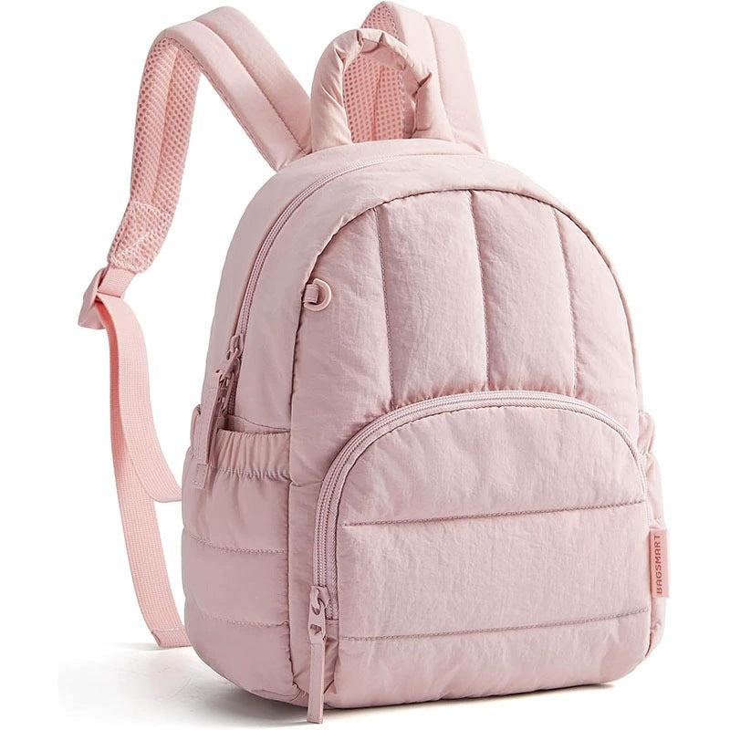 Lightweight Waterproof Nylon Quilted down Casual Mini Women's Backpack