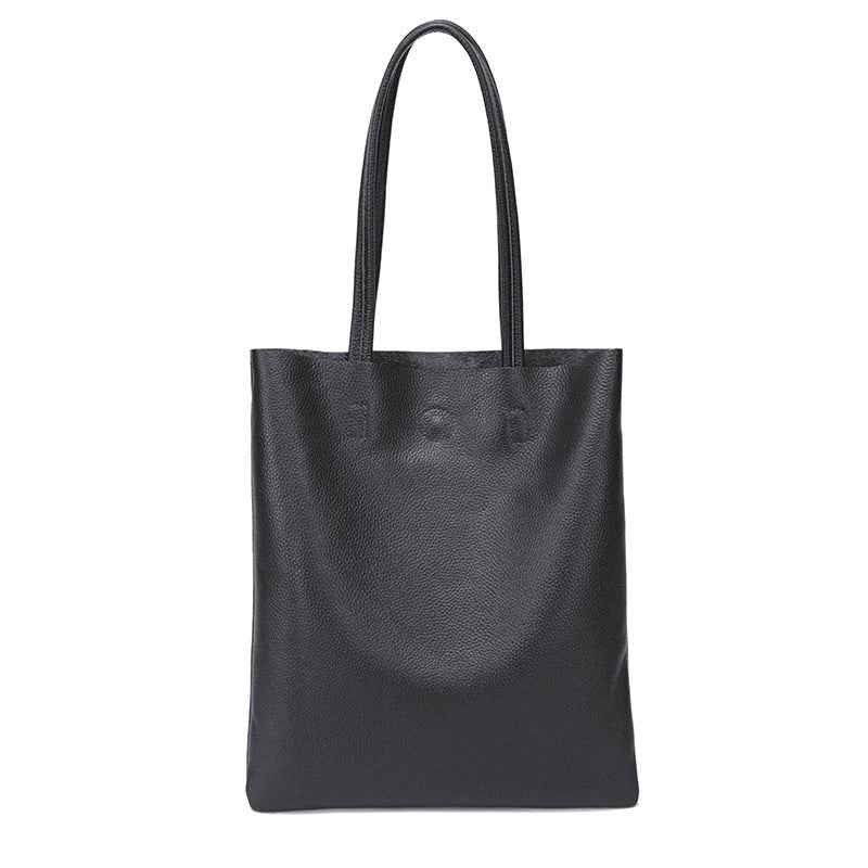 Lankin Women's Genuine Leather Bucket Bag – Versatile Large Capacity Shoulder Tote