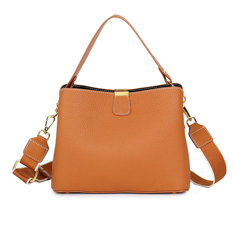 Cross-border Bag Women's 2025 New Genuine Leather Women's Bag Fashion All-match Shoulder Bag High-end Niche Design Crossbody Bag