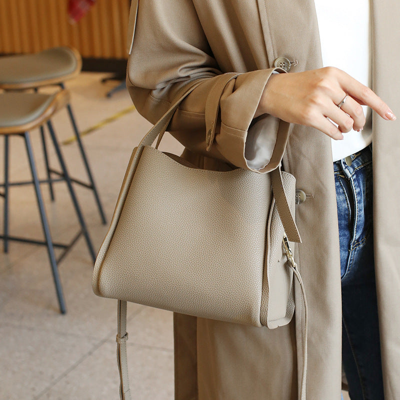 Lankin Women's Cowhide Leather Tote & Crossbody Bag – Large Capacity Commuter Handbag