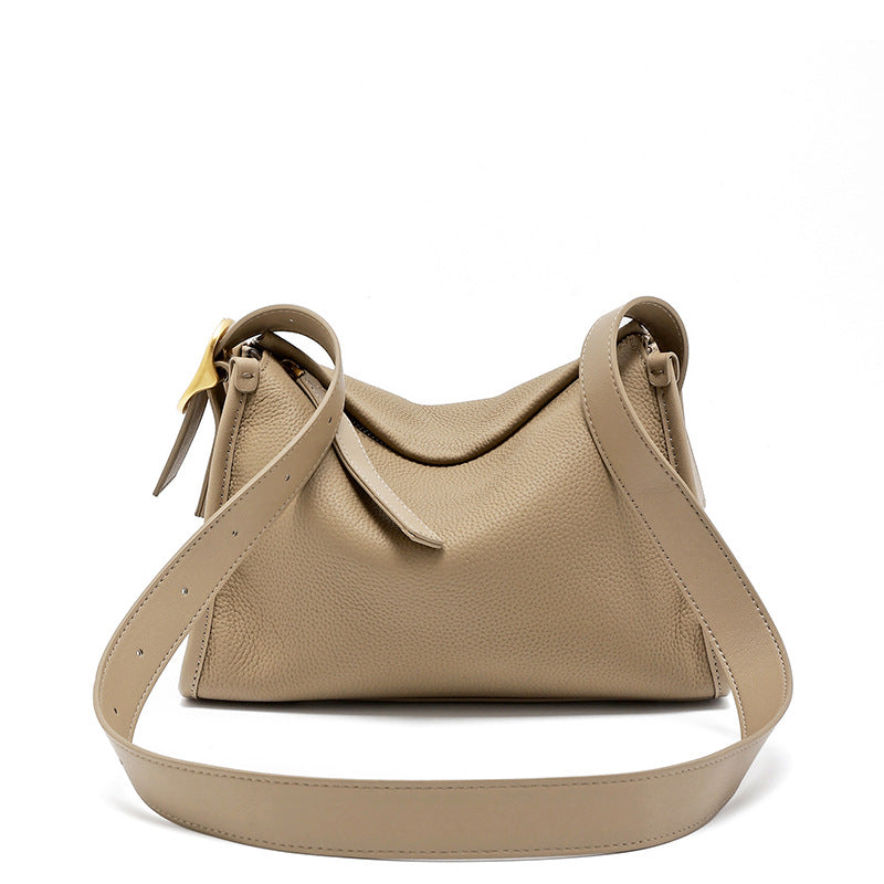 First-Layer Cowhide Pillow Bag for Women, Genuine Leather 2026 New Hot-Selling Women's Bag, Casual Fashion Retro Single-Shoulder Crossbody Bag