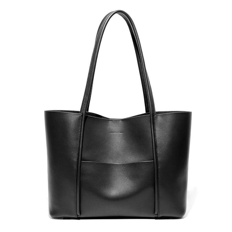 Lankin Women's Genuine Leather Tote Bag – Large Capacity Commuter Shoulder Bag