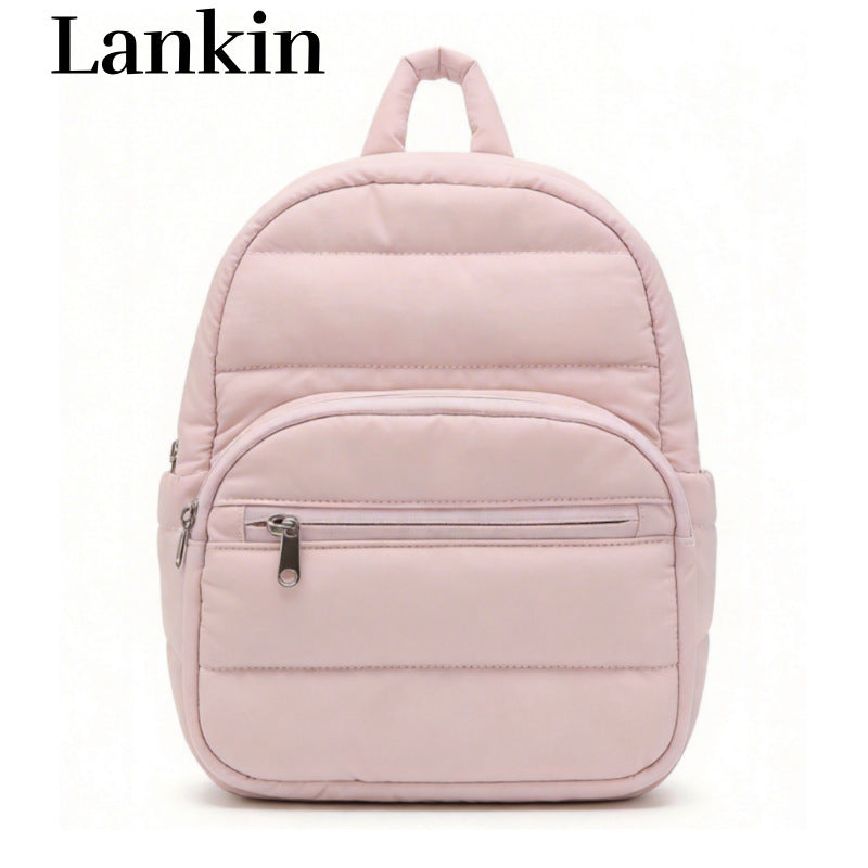 Lightweight Waterproof Nylon Quilted down Casual Mini Women's Backpack