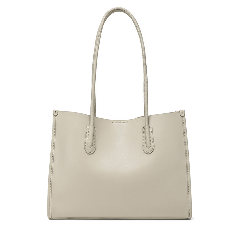 Lankin Women's Cowhide Leather Shoulder Bag – Large Capacity Versatile Commuter Tote