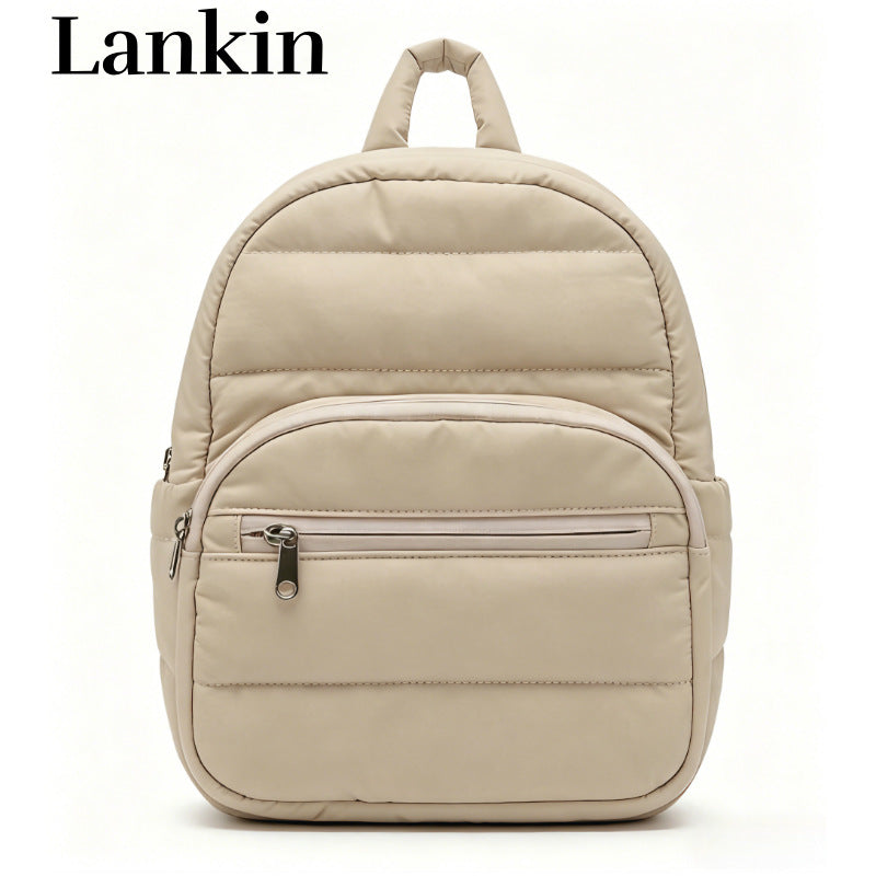 Lightweight Waterproof Nylon Quilted down Casual Mini Women's Backpack