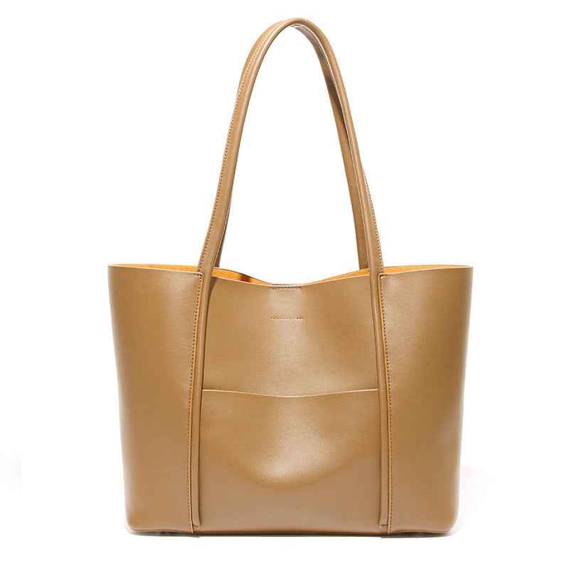 Lankin Women's Genuine Leather Tote Bag – Large Capacity Commuter Shoulder Bag