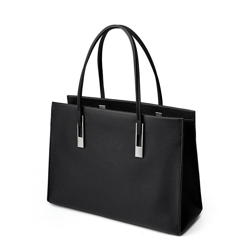 Genuine Leather Women's Bag 2026 Commuter Large Bag Large Capacity First Layer Cowhide Tote Women's Handbag