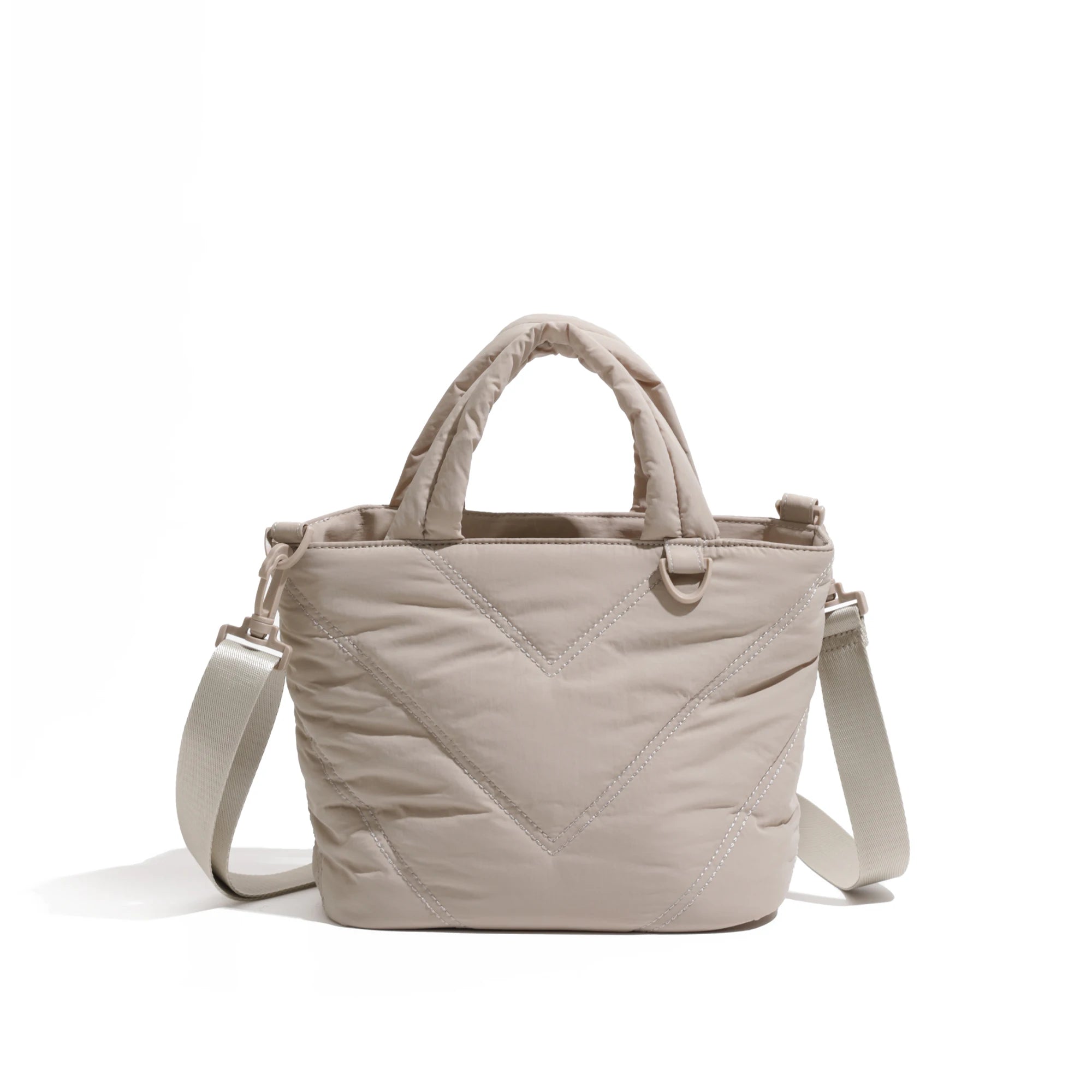 High-quality, ultra-lightweight nylon-padded crossbody bag: a stylish, spacious zipped handbag for women