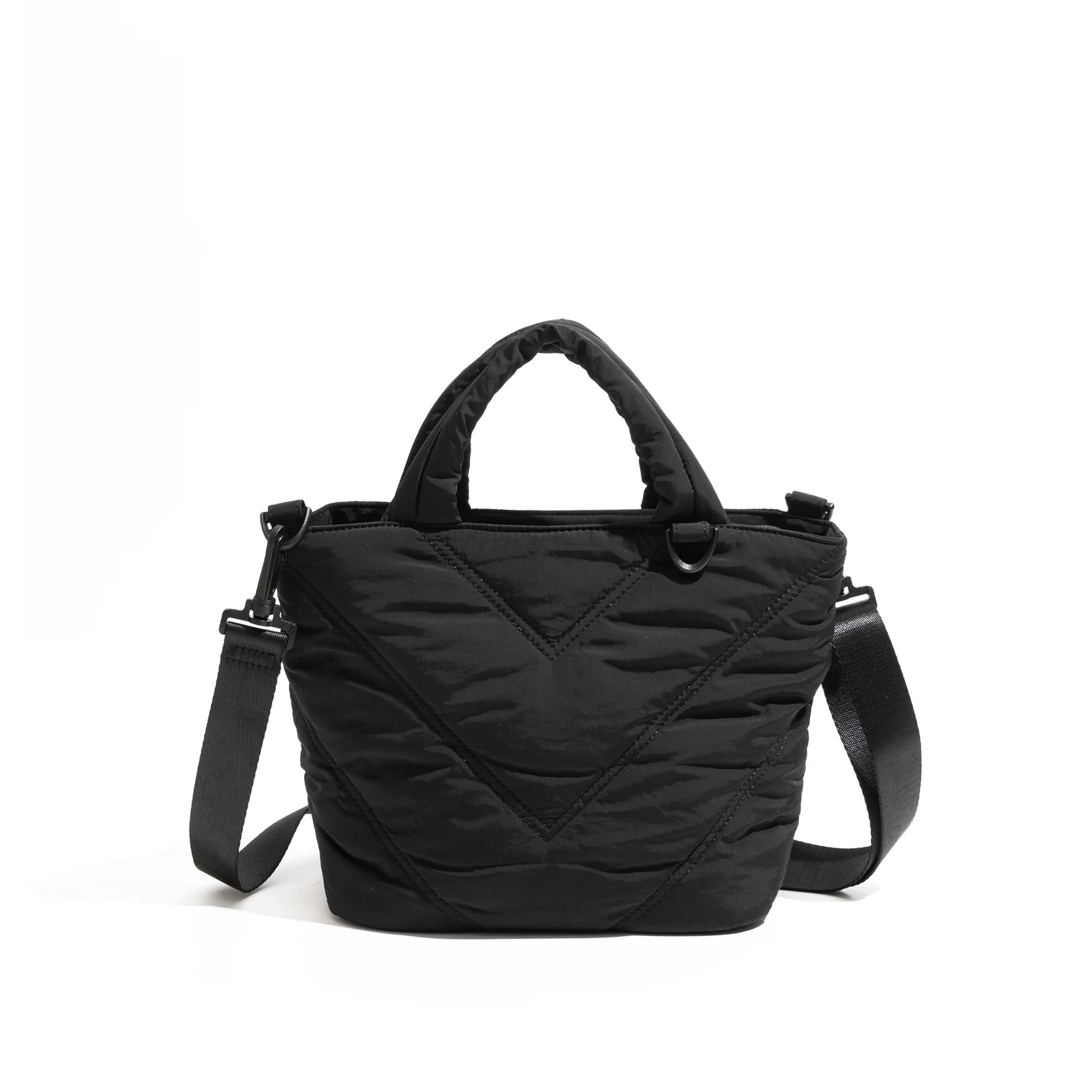High-quality, ultra-lightweight nylon-padded crossbody bag: a stylish, spacious zipped handbag for women