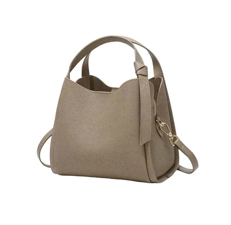 Lankin Women's Cowhide Leather Tote & Crossbody Bag – Large Capacity Commuter Handbag